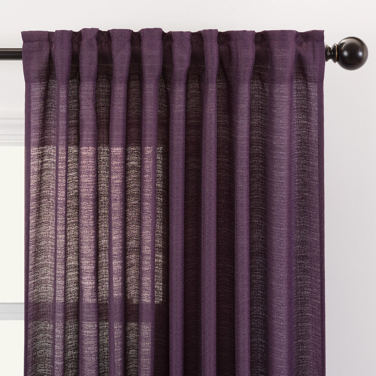 dark purple sheer curtains