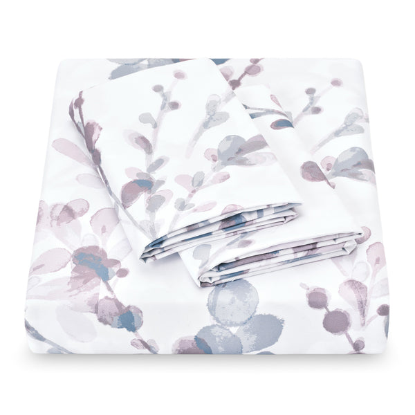 Watercolor Floral Buds Duvet Cover Set