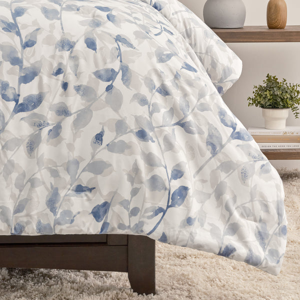 Layered Leaf Reversible Comforter Set