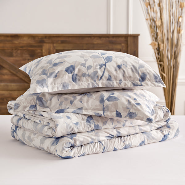 Layered Leaf Reversible Comforter Set