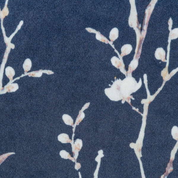 Sakura Navy Velvet Curtains