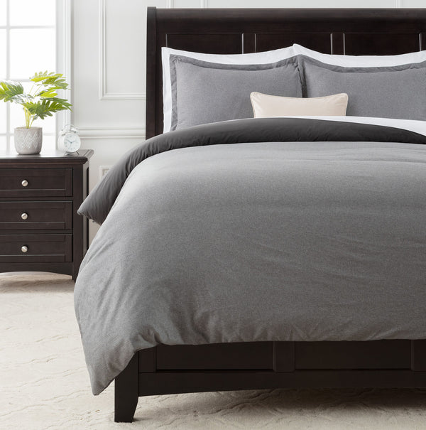 Vintage Linen Charcoal Duvet Cover Set