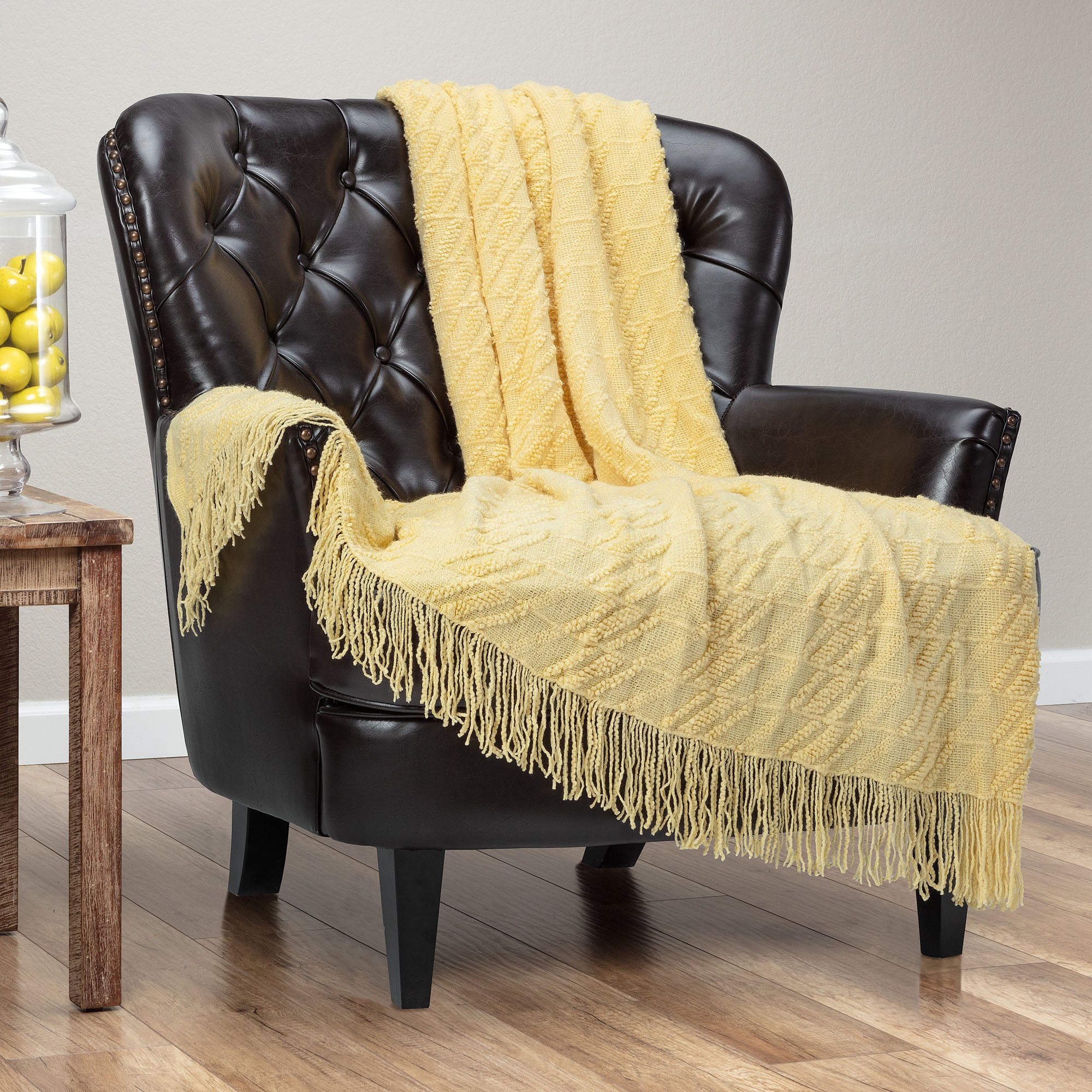 Soft yellow throw online blanket