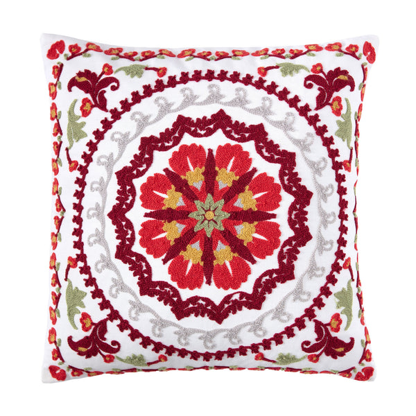 Zinna Embroidered Throw Pillow Covers