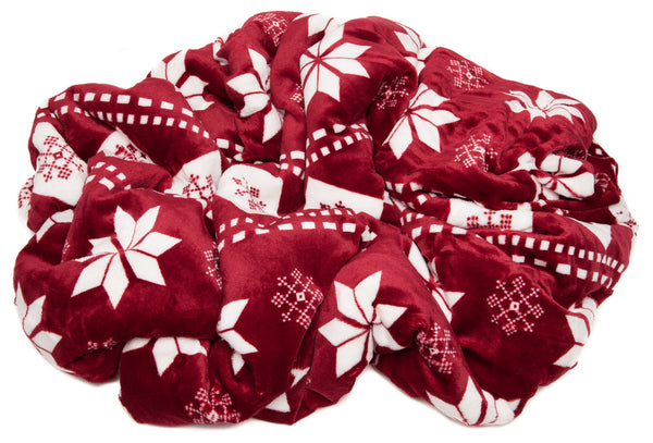 Holiday Sherpa Red Throw Blanket