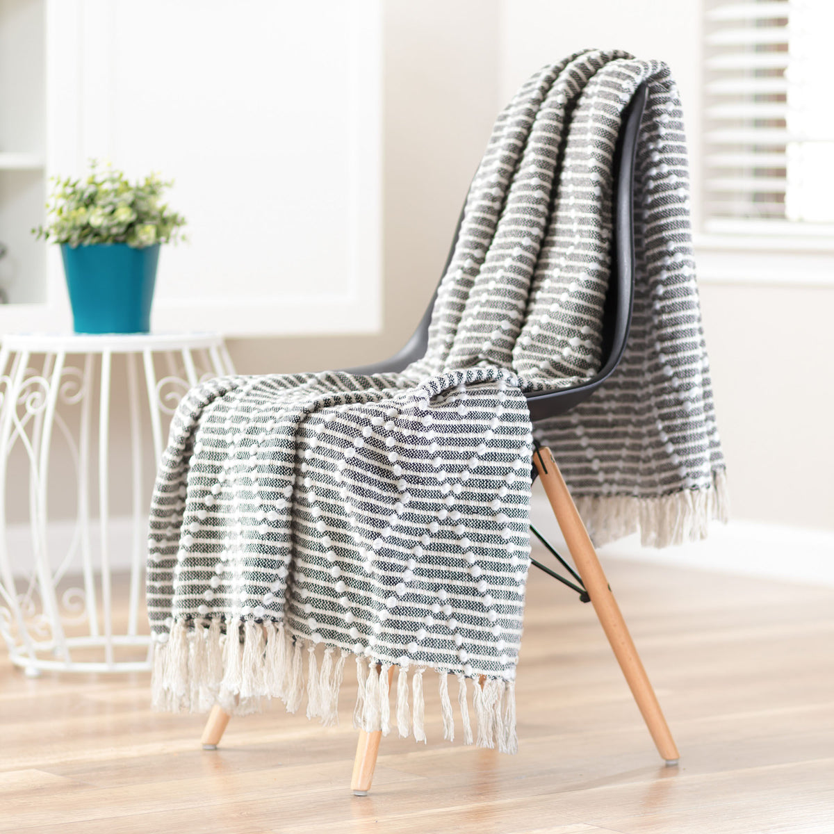 Diamond Cotton Throw Blanket – Chanasya