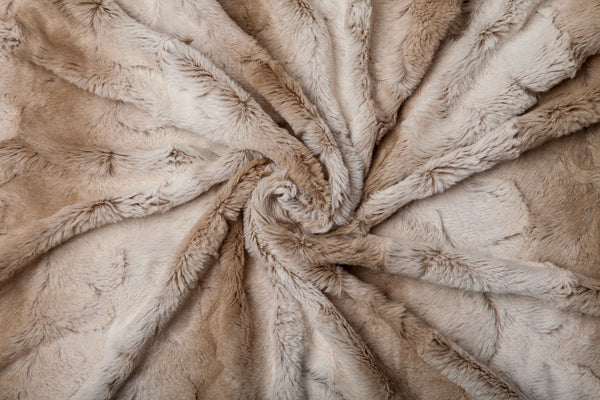 Faux Fur Brown Ombre Throw Blanket