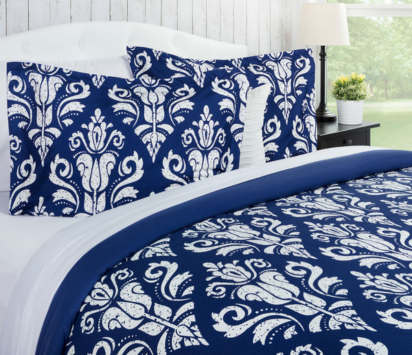 Stencil Blue Duvet Cover Set