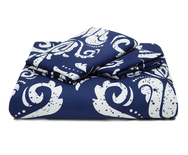 Stencil Blue Duvet Cover Set