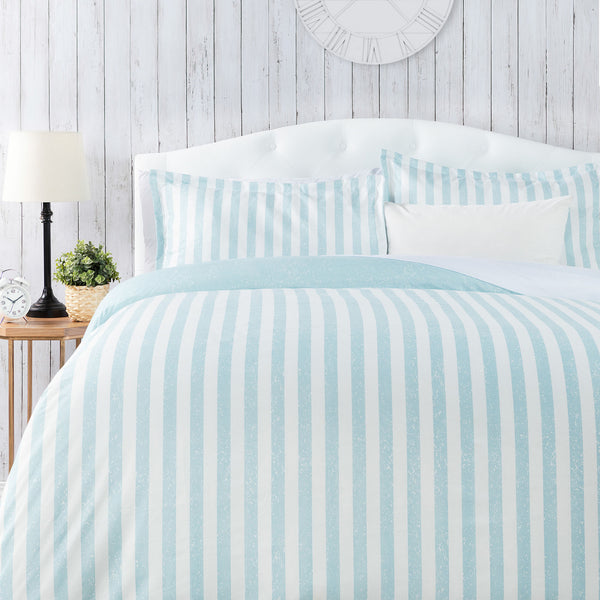 Stripe Light Blue Duvet Cover Set