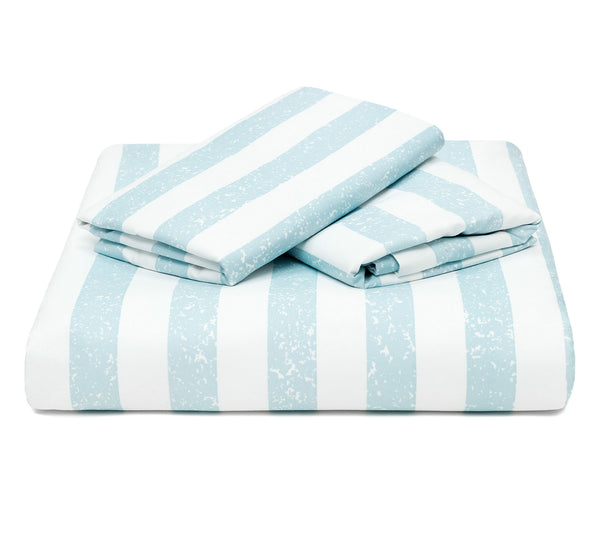 Stripe Light Blue Duvet Cover Set